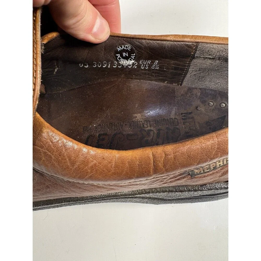 Mephisto Air-Jet Loafers Shoes Mens Size 8 UK/8.5 US Brown Grain Leather Slip On